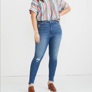 Madewell 10" High-Rise Skinny Jeans: Drop Step-Hem Edition